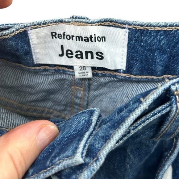 Reformation Cary Belted Cargo High Rise Slouchy Jeans - Picture 5 of 6